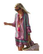 Printed V-neck Dress photo 4