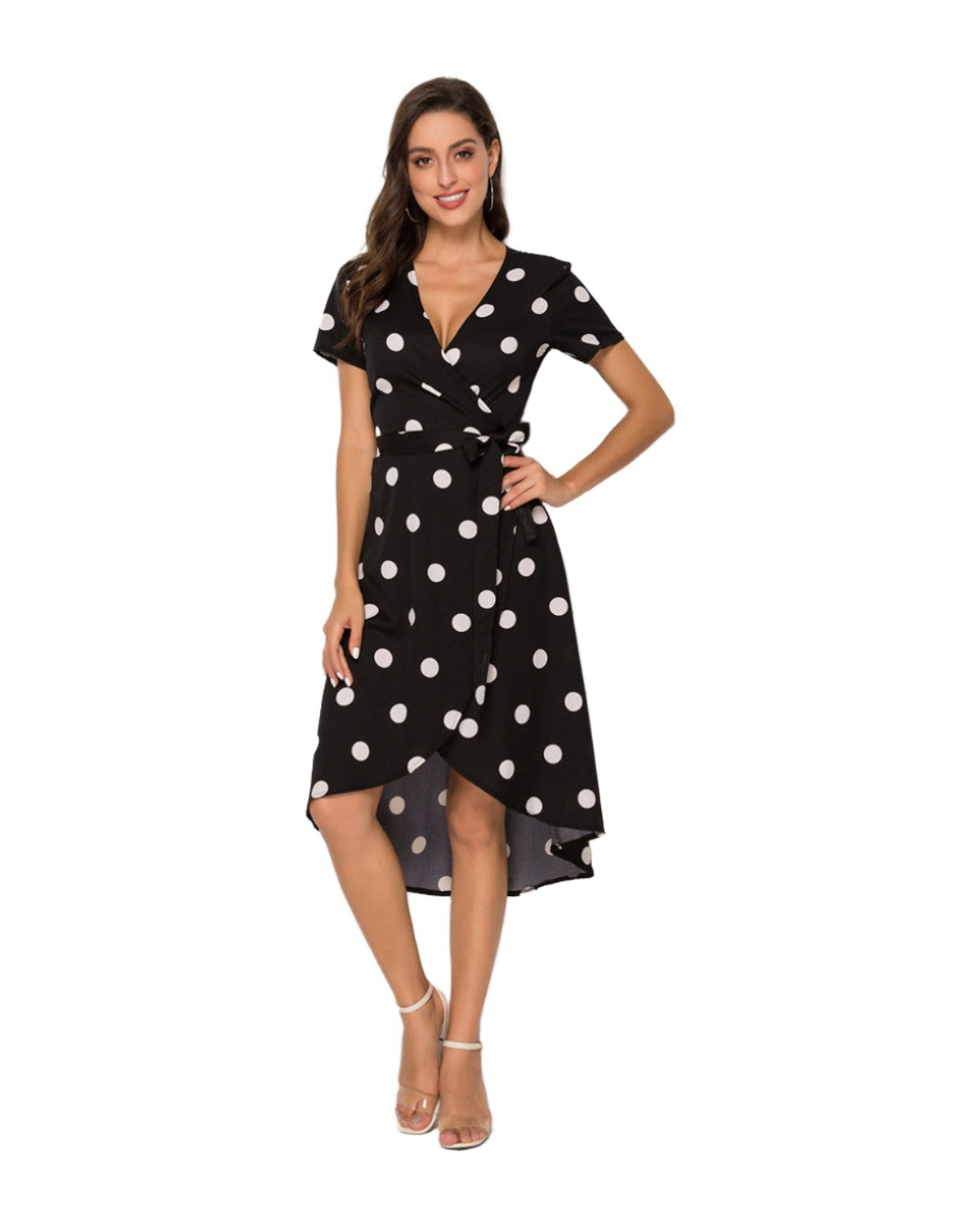 Short Sleep Polka Dot Dress photo 5