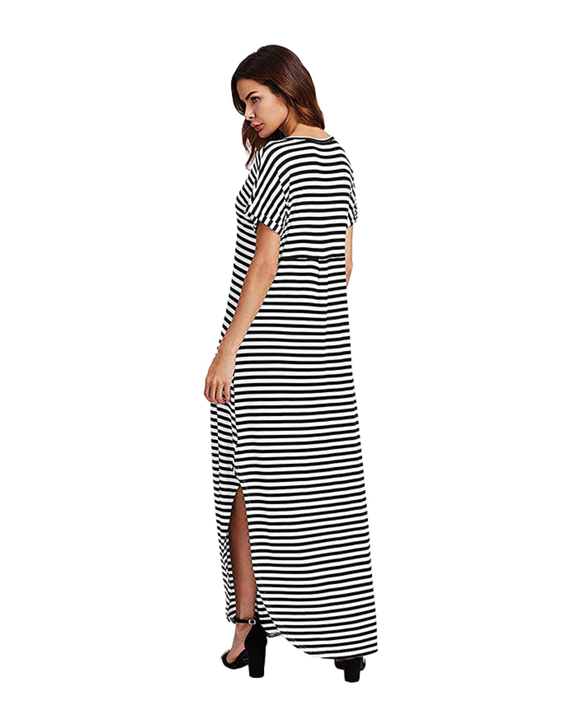 Striped V-neck Dress photo 2