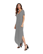 Striped V-neck Dress photo 3