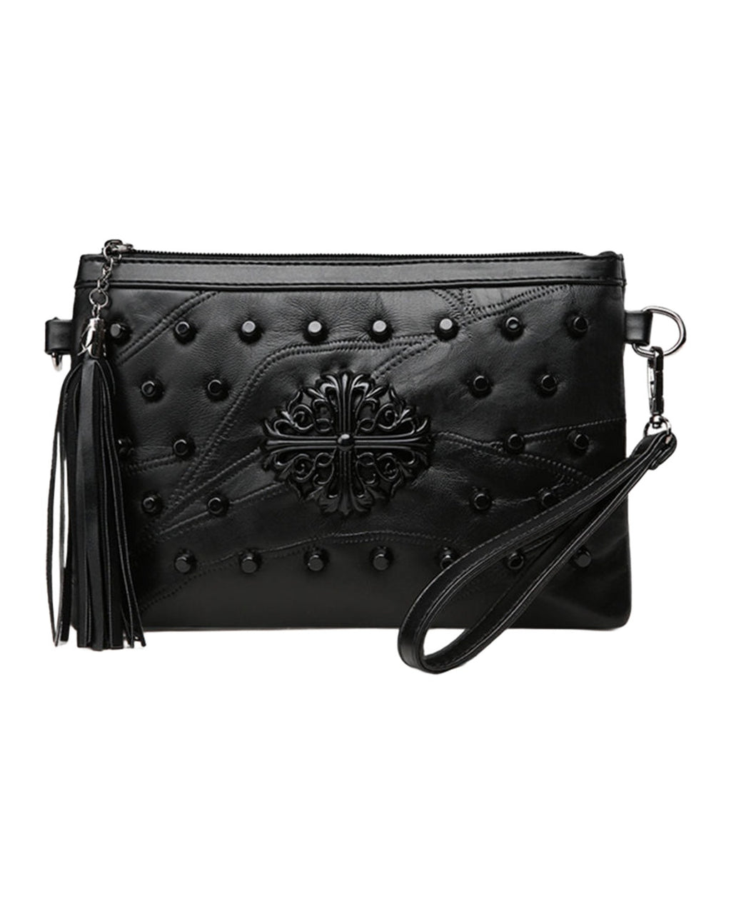 Leather Messenger Fringed Bag photo 1