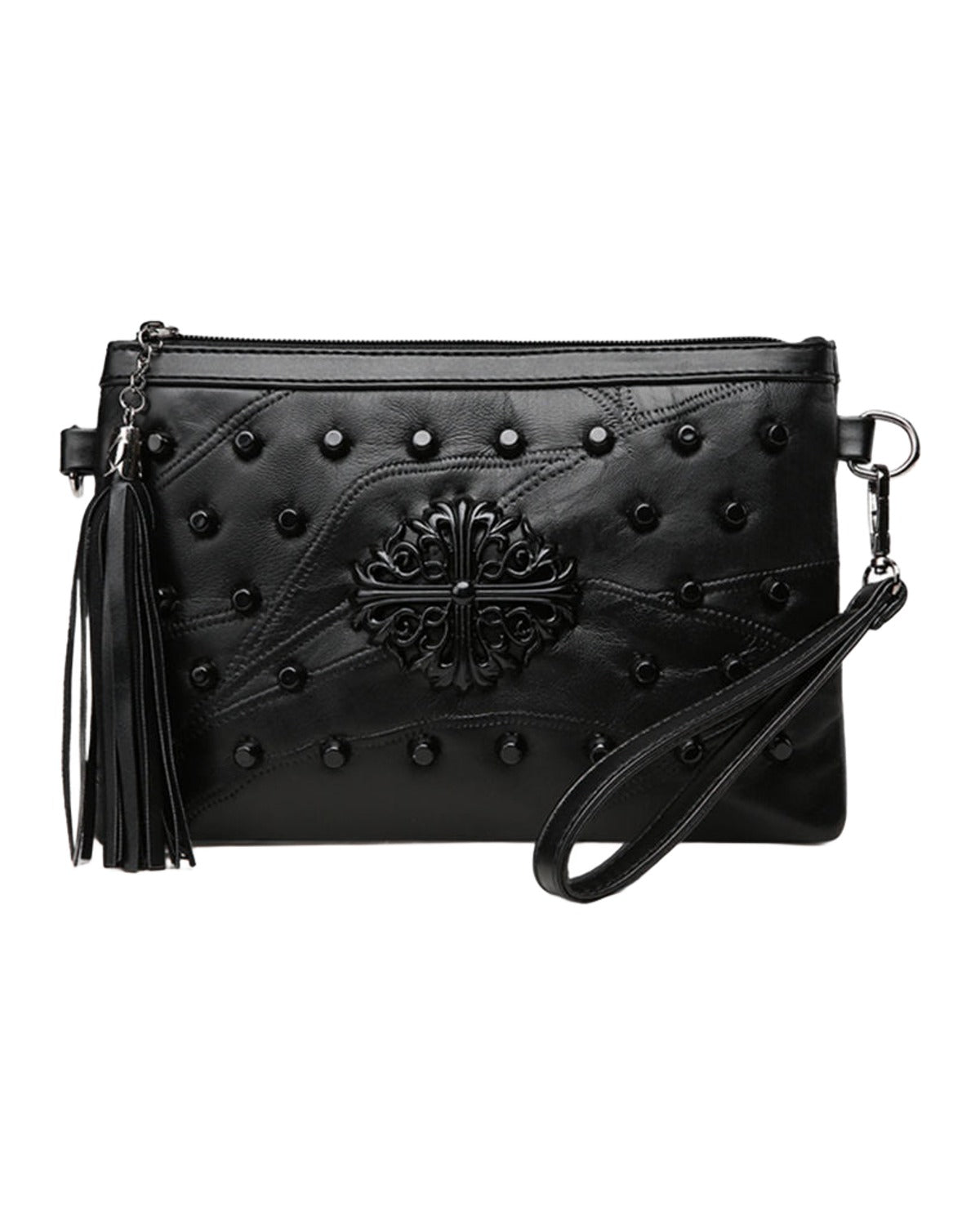 Leather Messenger Fringed Bag photo 1