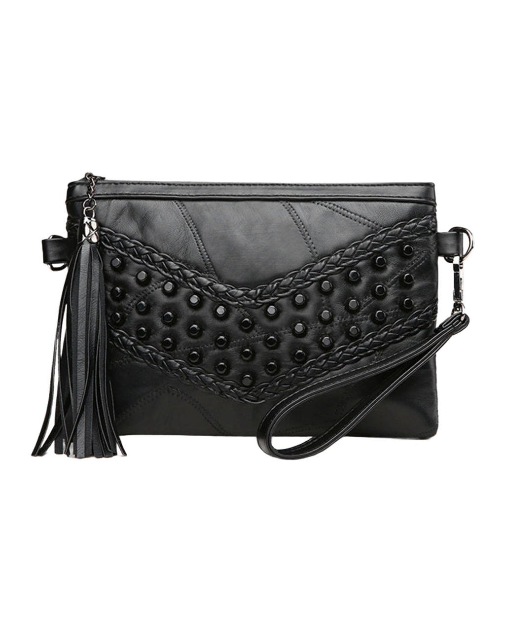 Leather Messenger Fringed Bag photo 6
