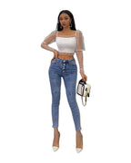 Jeans High Waist Hip Buttocks Pencil Pants photo 1