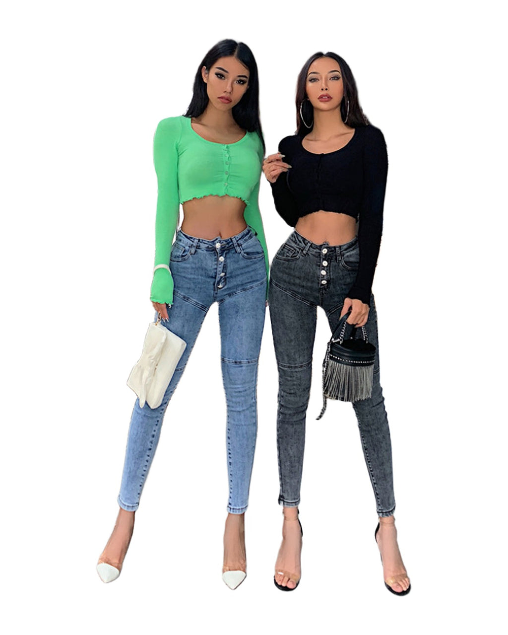 Jeans High Waist Hip Buttocks Pencil Pants photo 4