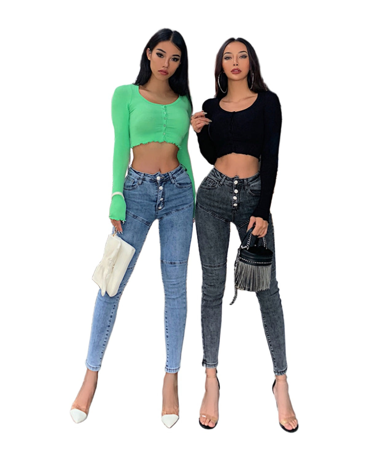 Jeans High Waist Hip Buttocks Pencil Pants photo 4