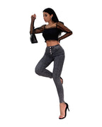 Jeans High Waist Hip Buttocks Pencil Pants photo 6