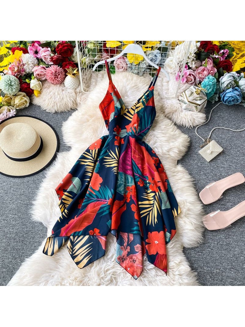 V-neck Chiffon Dress