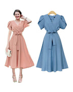 V-neck Waist Dress photo 8