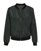 Solid Color Short Vertical Collar Leisure Zipper Jacket photo 5