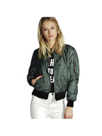 Solid Color Short Vertical Collar Leisure Zipper Jacket