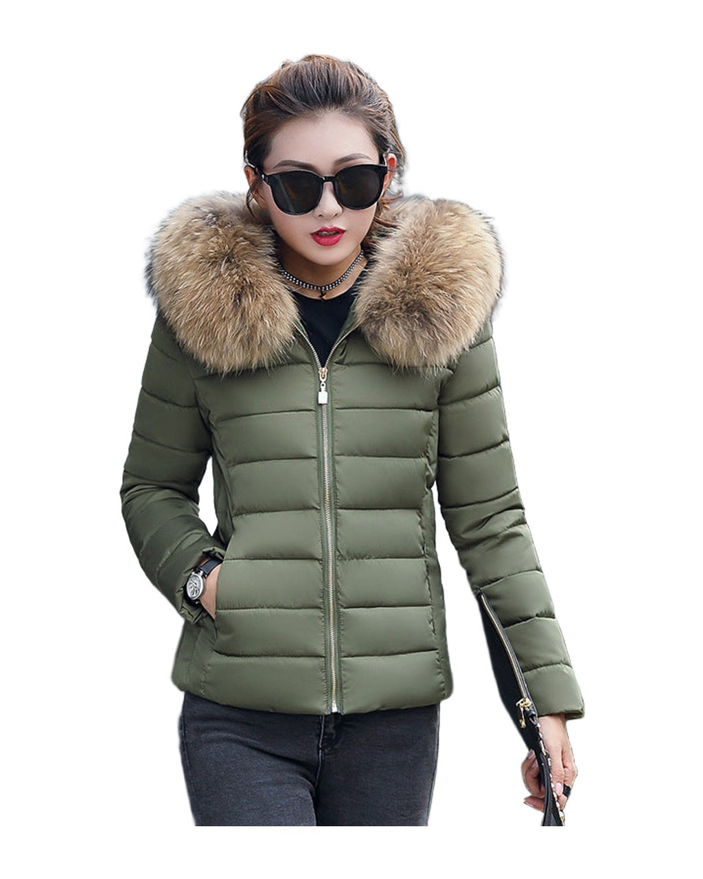Slim Cotton Padded Jacket Down photo 2