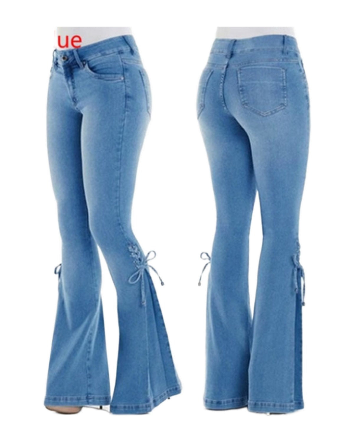 Jeans Mid-waisted Denim Trousers Stretch photo 8