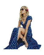 V-neck Polka Dot Dress photo 5