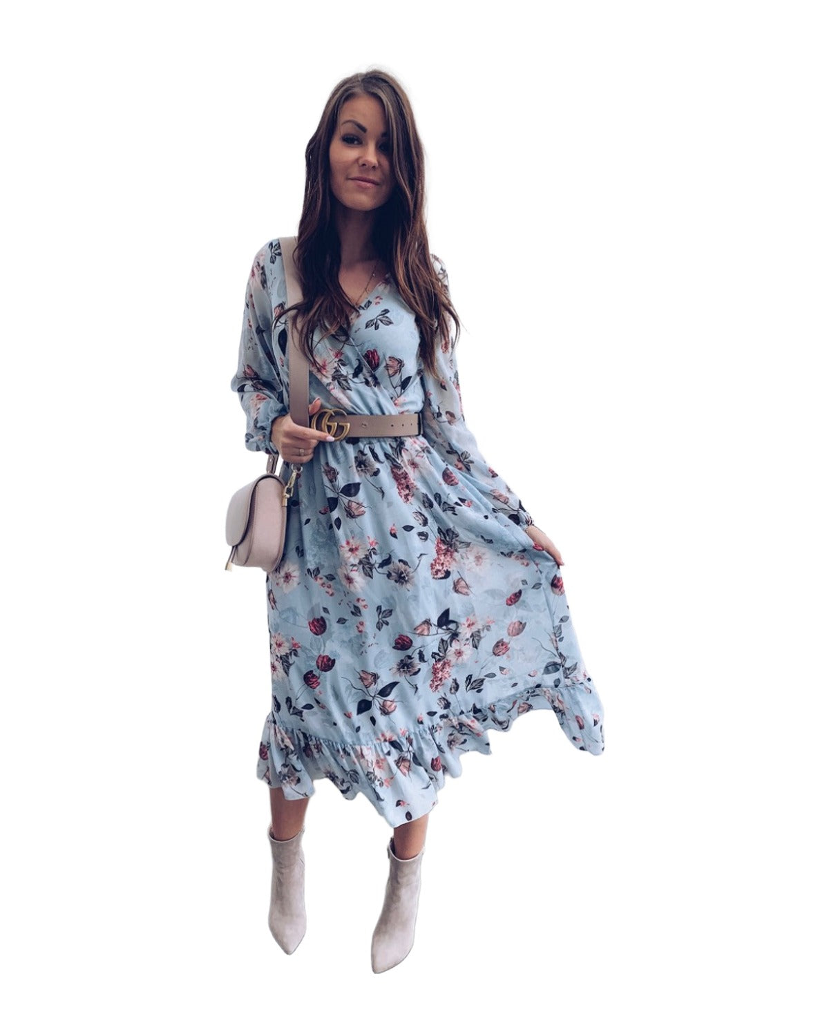V-neck Print Dress Maxi photo 2