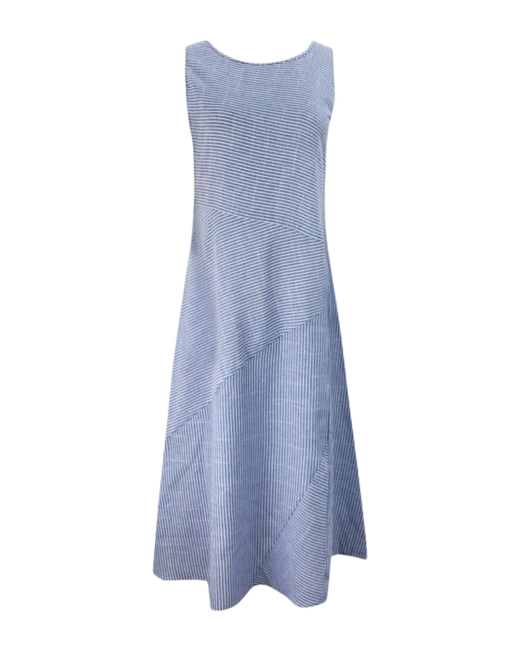 Casual Striped Sleeveless Maxi Dress photo 7