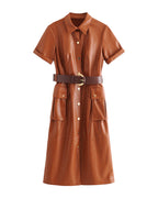 Pu Faux Leather Dress photo 9