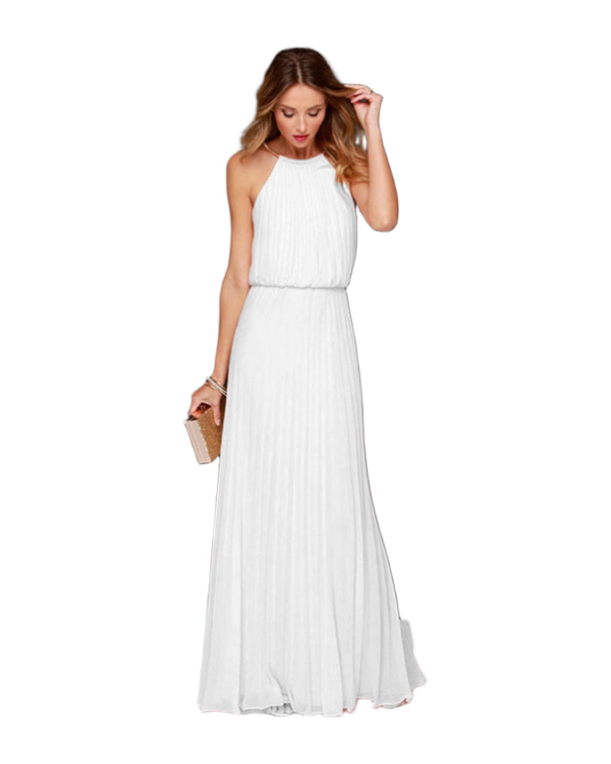 Halter Chiffon Maxi Dress photo 4