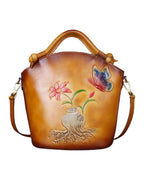 Hand Painted One Shoulder Straddle Bucket Bag photo 1