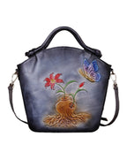 Hand Painted One Shoulder Straddle Bucket Bag photo 2