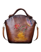 Hand Painted One Shoulder Straddle Bucket Bag photo 3