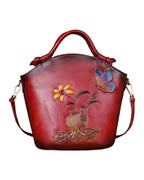 Hand Painted One Shoulder Straddle Bucket Bag photo 4