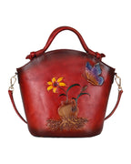 Hand Painted One Shoulder Straddle Bucket Bag photo 8