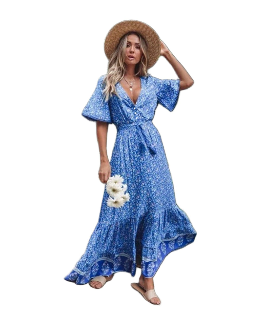 Bohemian V-neck Dress photo 3
