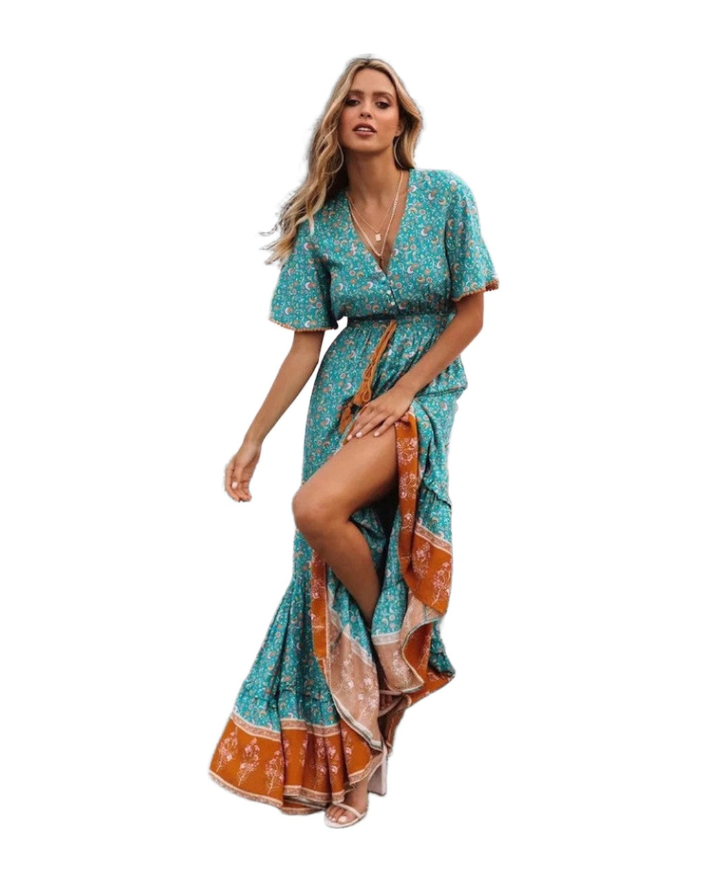 Bohemian V-neck Dress photo 7