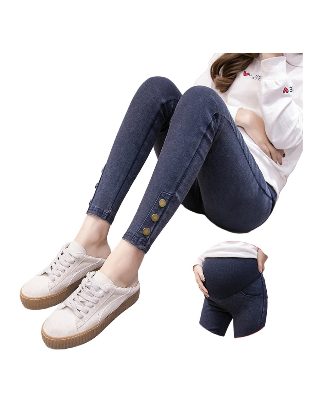 Wearing Leggings Jeans photo 1