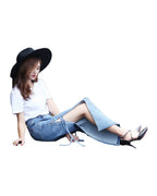 Oversized High-rise Side Wide-leg Jeans photo 4
