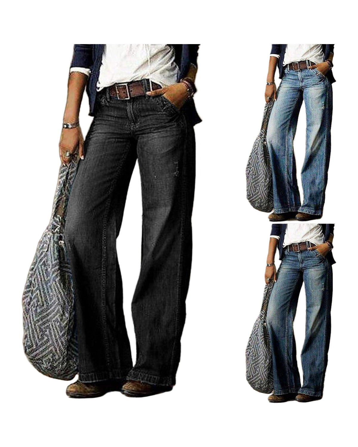 Pocket Casual Straight-leg Jeans photo 7