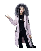 Long Cotton Jacket Hooded Big Fur Collar Down photo 9
