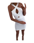 V-neck Solid Dress photo 4