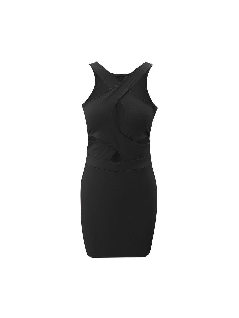 V-neck Solid Dress