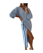 V-neck Robe Dress photo 1