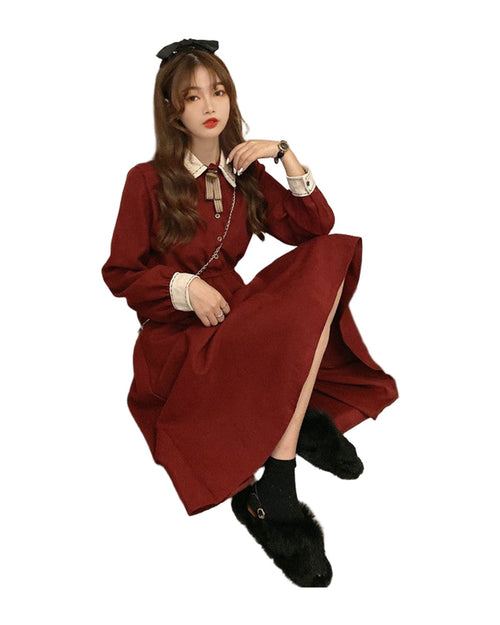 A-line Long Sleeve Dress in Autumn Winter photo 2