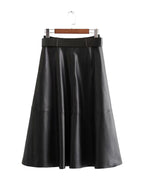 Belted Faux Leather Skirt photo 3