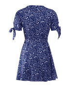 V-neck Short Sleeve Printed Skirt Dress photo 10