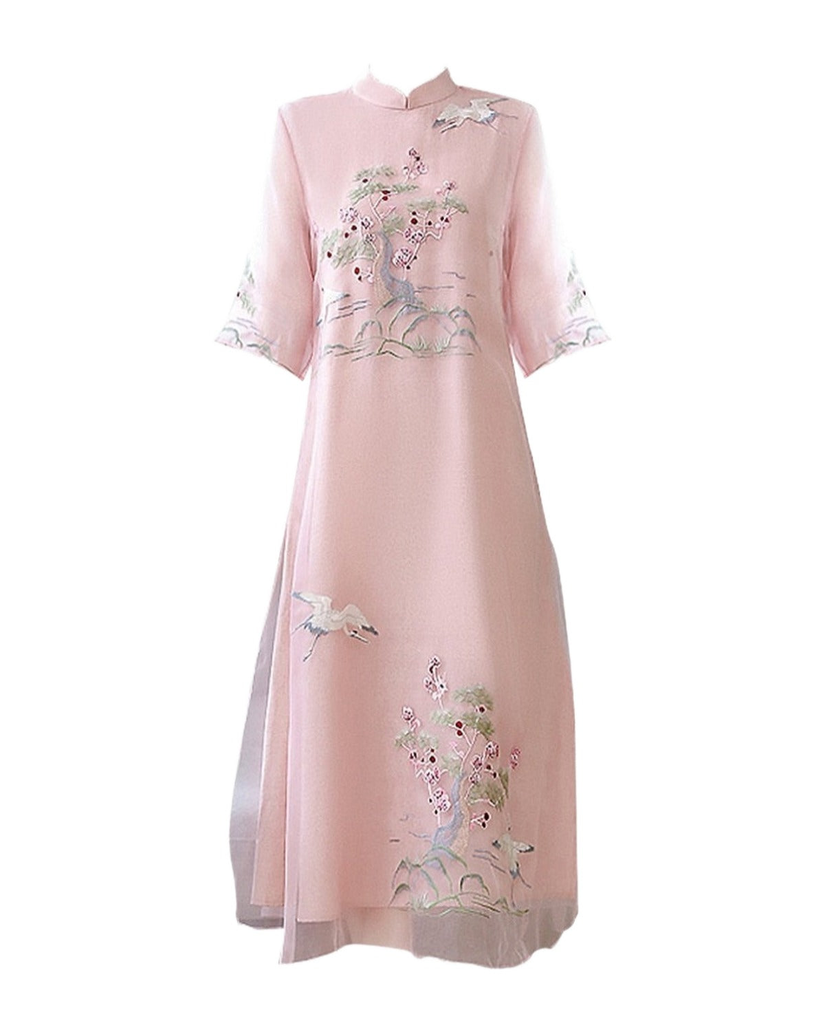 Cheongsam Dress Improved Hanfu Ethnic Embroidery photo 2