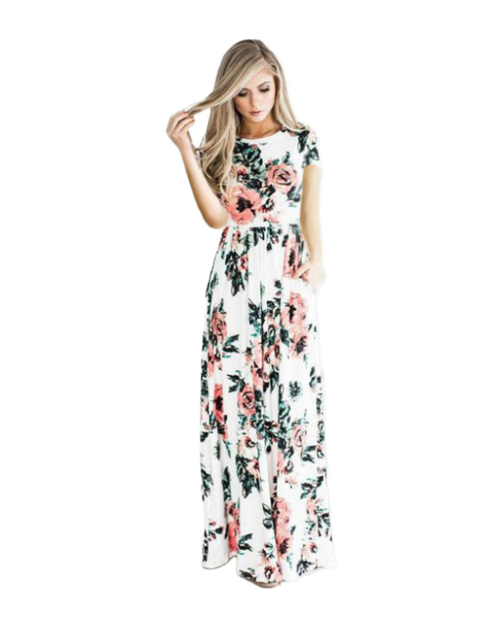 Flower Print Maxi Dress photo 1