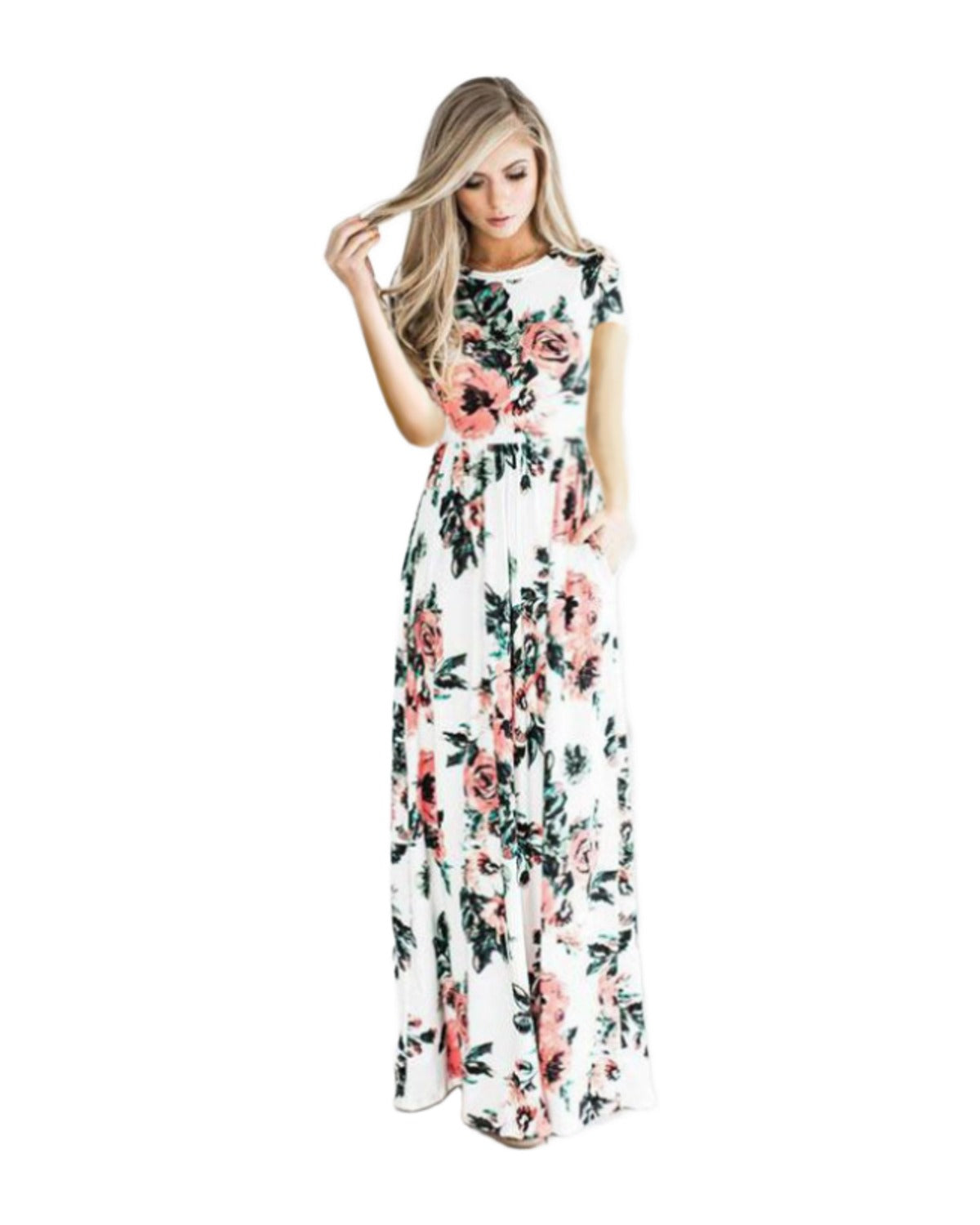 Flower Print Maxi Dress photo 1