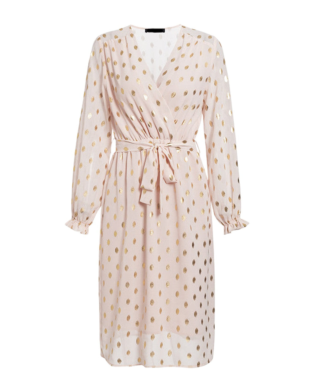 Lantern Sleeve Belt Midi Dress photo 5