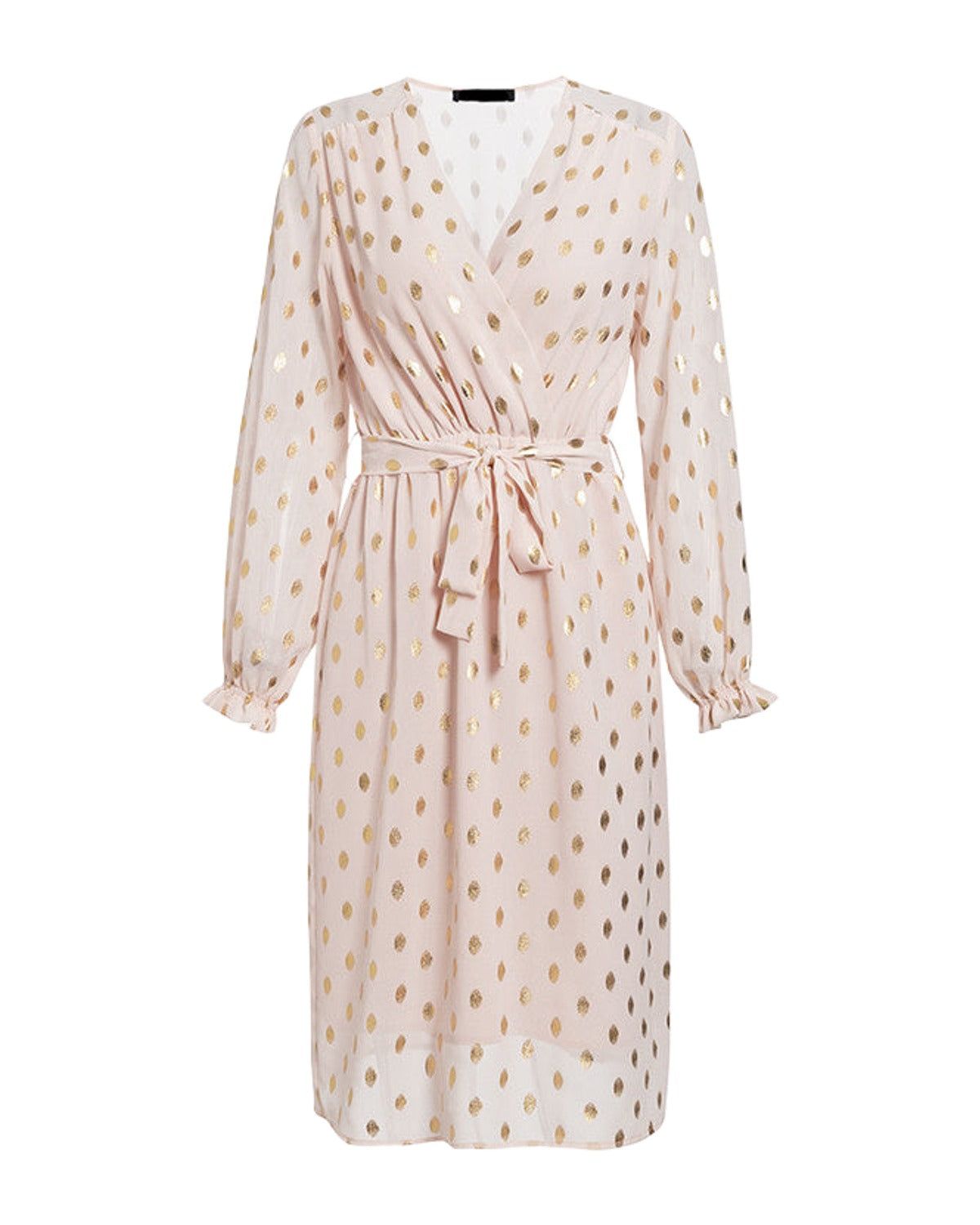 Lantern Sleeve Belt Midi Dress photo 5