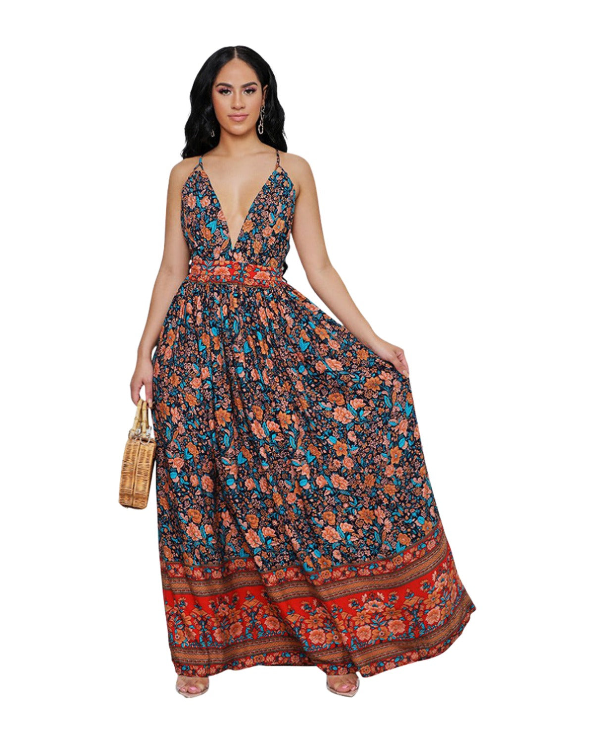 V-neck Sling Floral Dress photo 10