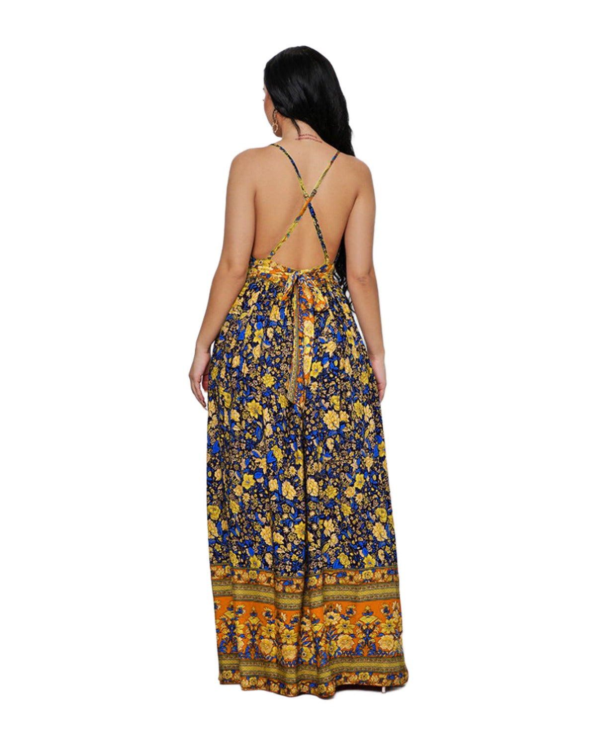 V-neck Sling Floral Dress photo 2