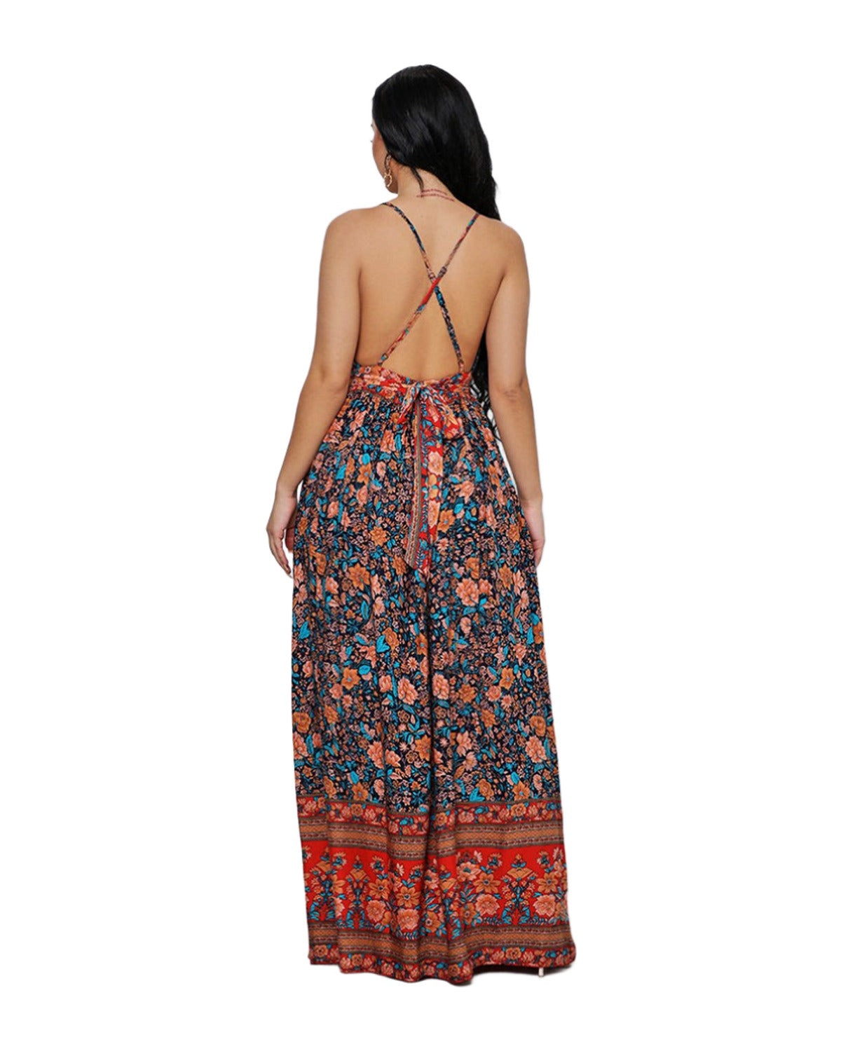 V-neck Sling Floral Dress photo 4