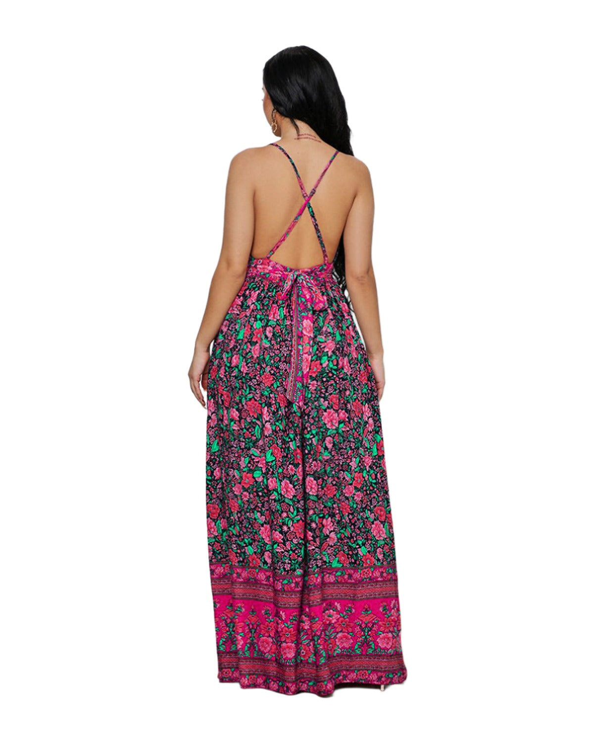 V-neck Sling Floral Dress photo 6