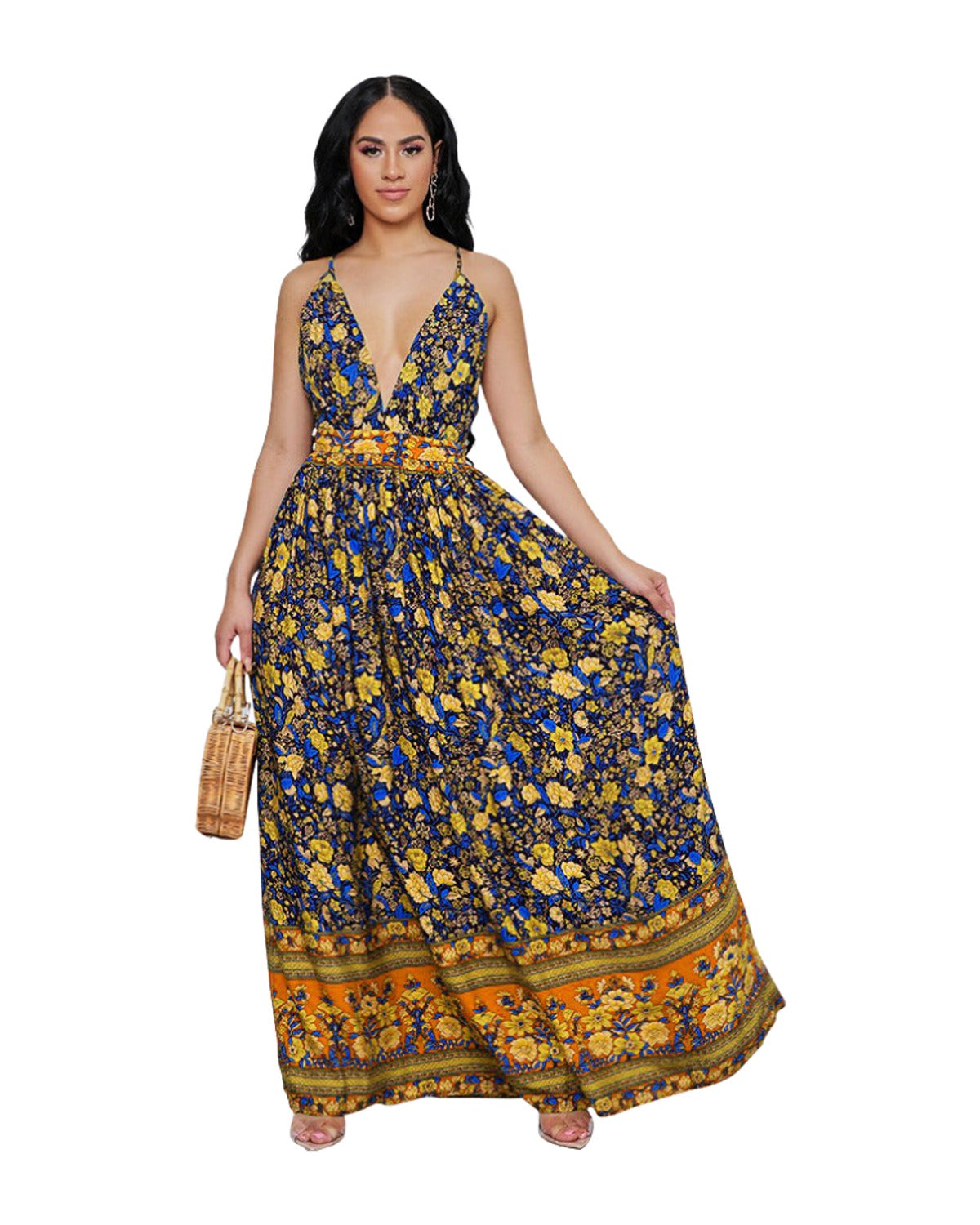 V-neck Sling Floral Dress photo 8
