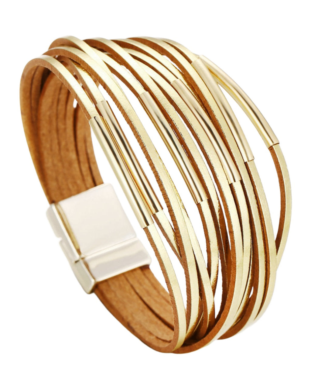 Faux Leather Magnetic Buckle Bracelet photo 4